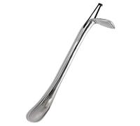 langer silberner Alu Schuhlöffel 50 cm mit Aufhängung Motiv Golfschläger