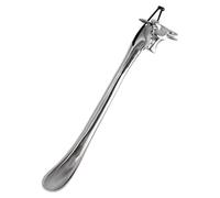 langer silberner Alu Schuhlöffel 54 cm mit Aufhängung Motiv Kuh