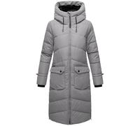 Langer Steppmantel mit Kapuze "Tomomii XVI" Grey XL