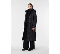 Langer Steppmantel mit Rucksack-Trägern schwarz 34