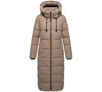 Langer Steppmantel "Nadeshikoo XVI" Taupe Grey 4XL