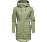 Langer Steppmantel Übergang "Lucinda Long II" Light Olive24 XS