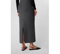 Langer Strickrock aus Viskosemix grau 36