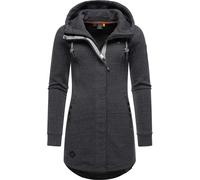 Sweatjacke RAGWEAR "Letty Intl." Gr. XXL (44), grau (ash) Damen Sweatjacken Sweats Sportliche Kapuzenjacke mit Kunstleder-Elementen (66984237-XXL)