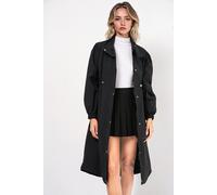 Langer Trenchcoat mit Umlegekragen