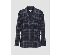 Langer Twillblazer mit Karomuster 46 blau 2155206.59N5.46