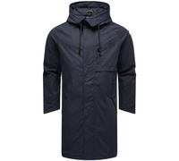 Langer Übergangsmantel mit Kapuze "Yaroon" Navy L