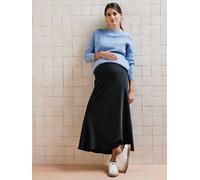 Langer Umstands-Satinrock schwarz Gr. 32 von vertbaudet