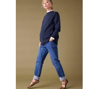 Langer Umstandspullover mit abnehmbarer Spitze ENVIE DE FRAISE blau Gr. 40/42