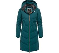 Wintermantel RAGWEAR "Rebelka", Damen, Gr. XS (34), grün (flaschengrün), Außenmaterial: 100% Polyester. Innenfutter: 100% Polyester. Wattierung: 100% Polyester, oversize knieumspielend, Ärmel ohne Ärm