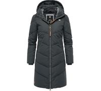 Langer wasserdichter Winter Steppmantel mit abnehmbarer Kapuze "Rebelka" Dark Grey22 4XL