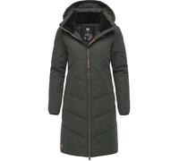 Langer wasserdichter Winter Steppmantel mit abnehmbarer Kapuze "Rebelka" Dark Olive25 5XL