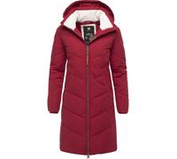 Langer wasserdichter Winter Steppmantel mit abnehmbarer Kapuze "Rebelka" Dark Red25 6XL