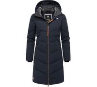 Langer wasserdichter Winter Steppmantel mit abnehmbarer Kapuze "Rebelka" Navy22 5XL