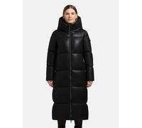 Langer Winter Steppmantel in Lederoptik "Destiny" Black XL