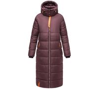 Navahoo Damen Wintermantel Warmer Steppmantel mit Kapuze Kristallblume Dusty Plum Gr. L