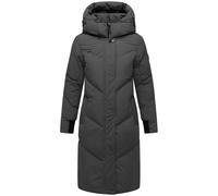 Langer Winter Steppmantel mit abnehmbarer Kapuze "Teonaa 16" Anthracite XXL