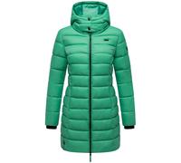 Langer Winter Steppmantel mit Kapuze "Abendsternchen" Crystal Green XXL