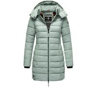 Langer Winter Steppmantel mit Kapuze "Abendsternchen" Smokey Mint 4XL