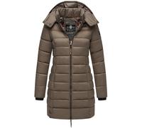 Langer Winter Steppmantel mit Kapuze "Abendsternchen" Stone Brown XL