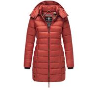 Langer Winter Steppmantel mit Kapuze "Abendsternchen" Terracotta 6XL