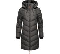 Langer Winter Steppmantel mit Kapuze "Armasa" Anthracite S