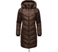 Langer Winter Steppmantel mit Kapuze "Armasa" Dark Choco XXL