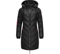 Wintermantel MARIKOO "Armasa" XL (42) schwarz Damen Mäntel modischer Damen Winter Steppmantel mit Kapuze XL (42) schwarz