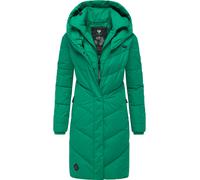 Langer Winter Steppmantel mit Kapuze "Natalka" Emerald Green25 XXL