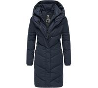 Langer Winter Steppmantel mit Kapuze "Natalka" Navy22 S