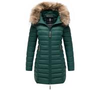 Steppmantel MARIKOO "Rose-Stepp", Damen, Gr. 4XL (48), lila (grasgrün), Oberstoff: 100% Nylon; Futter: 100% Polyester; Wattierung: 100% Polyester; Ärmelfutter: 100% Polyester; Kunstpelz: 90% Polyacryl