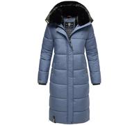 MARIKOO Damen Winter Steppjacke Lang B936 [B936-Relizi-Dusty-Blue-Gr.XL]