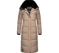 MARIKOO Damen Winter Steppjacke Lang B936 [B936-Relizi-Taupe-Gr.3XL]