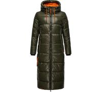 Langer Winter Steppmantel "Schmuseengel" Dark Olive XL