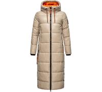 Langer Winter Steppmantel "Schmuseengel" Taupe XXL