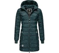 Langer Winter Steppmantel "Tiasa Long" Dark Green M