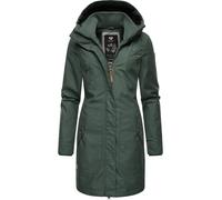 Wintermantel RAGWEAR "Jannisa", Damen, Gr. S (36), grün (tannengrün), Außenmaterial: 65% Polyester, 35% Baumwolle; Innenfutter: 100% Polyester; Wattierung: 100% Polyester, figurumspielend ca. Mitte Ob