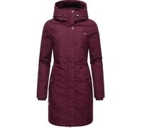 Wintermantel RAGWEAR "Jannisa", Damen, Gr. S (36), rot (weinrot), Außenmaterial: 65% Polyester, 35% Baumwolle; Innenfutter: 100% Polyester; Wattierung: 100% Polyester, figurumspielend ca. Mitte Obersc