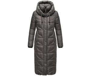 Langer Wintersteppmantel mit Kapuze "Waffelchen" Anthracite M