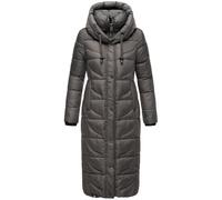Langer Wintersteppmantel mit Kapuze "Waffelchen" Anthracite XXL