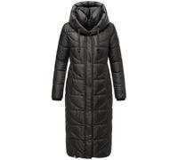 Langer Wintersteppmantel mit Kapuze "Waffelchen" Black S