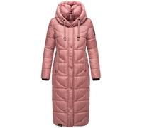 Langer Wintersteppmantel mit Kapuze "Waffelchen" Dark Rose S