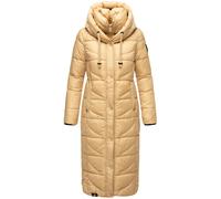 Langer Wintersteppmantel mit Kapuze "Waffelchen" Sand S