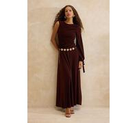 Langes, flaches Maxikleid für Damen, ideal für Abschlussfeiern, Ball und A-Linien-Abendkleider EU 38 / UK 10