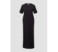 Langes Jerseykleid aus Baumwolle XS schwarz 2166923.9999.XS