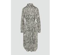 Langes Kleid mit All-Over-Print 40 beige|schwarz 2154014.05A0.40