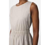 Langes Popeline-Kleid mit Cut-out beige 40