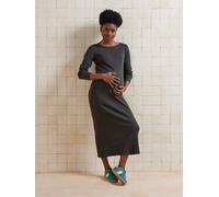 Langes Umstandskleid aus Rippjersey, lange Ärmel grau Gr. 32/34 von vertbaudet