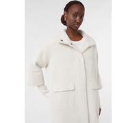 Langfloriger weicher Mantel im Cape-Stil creme 42