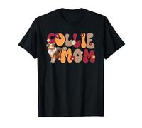 Langhaarcollie Groovy World's best Collie Mom T-Shirt